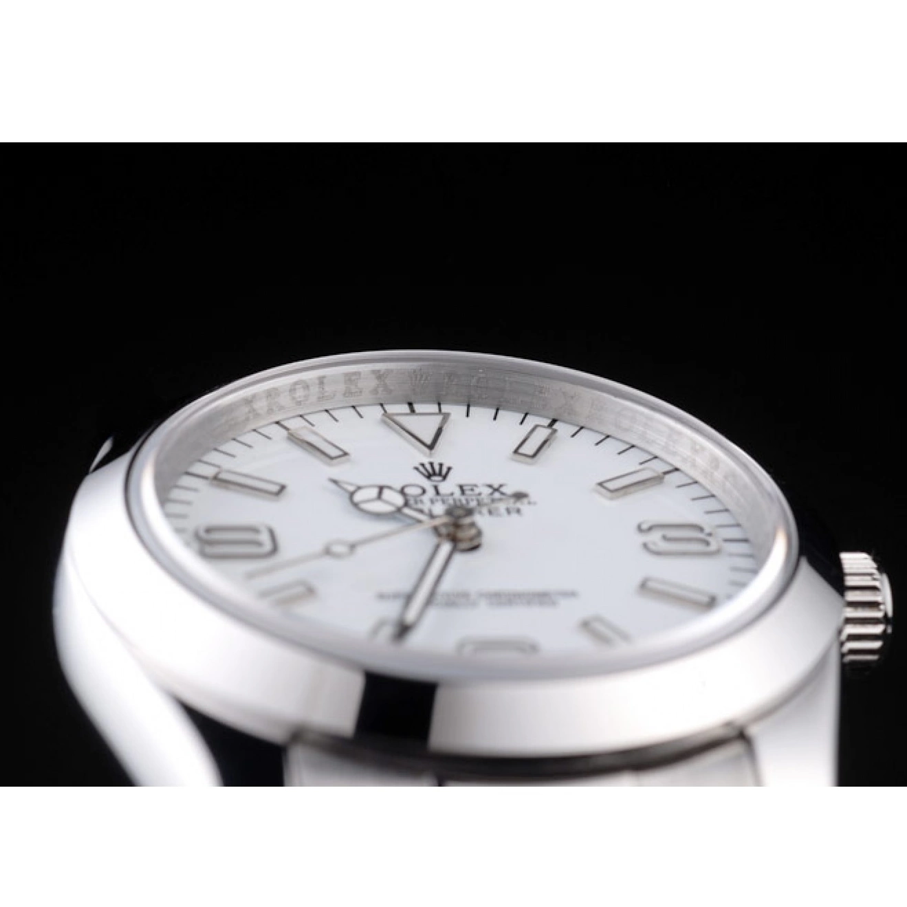 AAA replica watch Rolex 98086 Steel Polished White Explorer Dial Stainless 0629